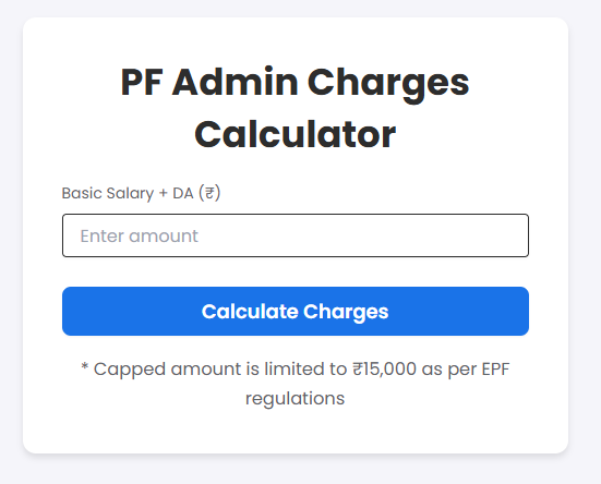 PF Admin Charges Calculator Overview
